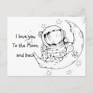 I love You to the Moon / Astronaut / Love Postcard