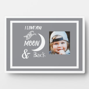 I Love you to the Moon & Back Child Photo Plaque