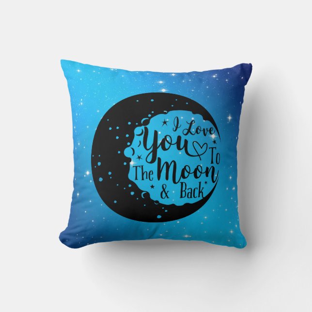 I Love You To The Moon & Back Cushion (Front)