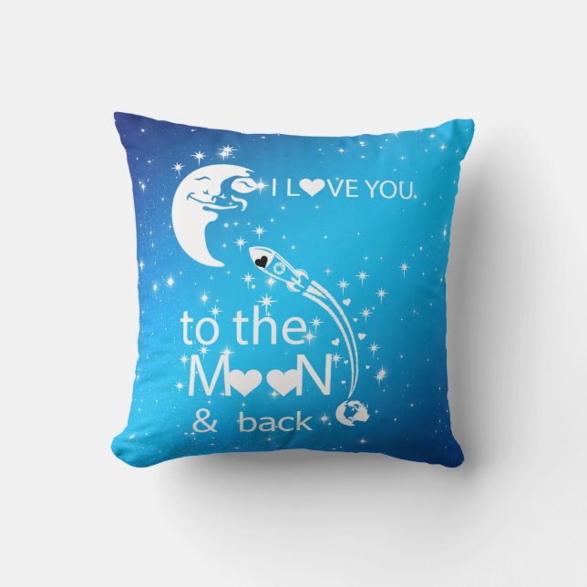 I love you to the moon & back cushion (Front)