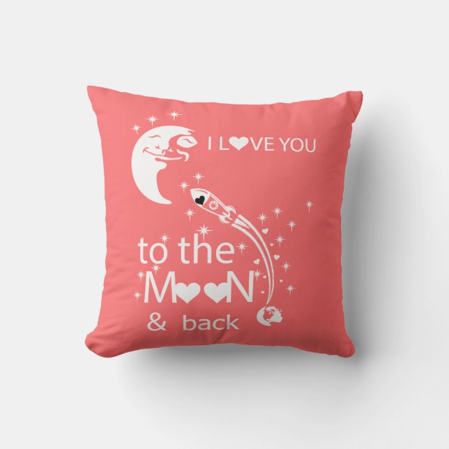 I love you to the moon & back cushion (Front)