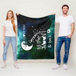 I Love You To The Moon & Back Fleece Blanket