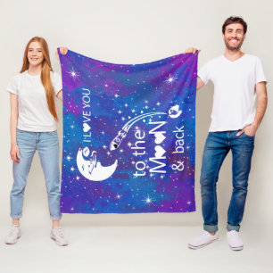 I Love You To The Moon & Back Fleece Blanket