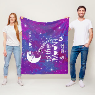 I Love You To The Moon & Back Fleece Blanket
