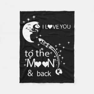 I love you to the moon & back fleece blanket