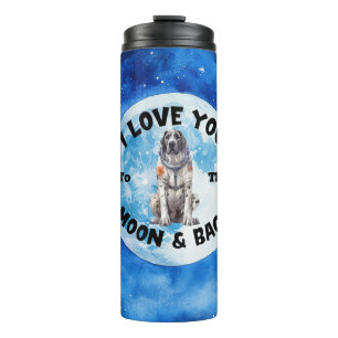I Love You To The Moon & Back Great Dane Thermal Tumbler
