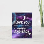 I love you to the moon & back holiday card<br><div class="desc">I love you to the moon & back</div>