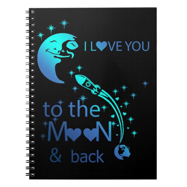 I love you to the moon & back - notebook (Front)