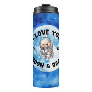 I Love You To The Moon & Back Poodle Thermal Tumbler