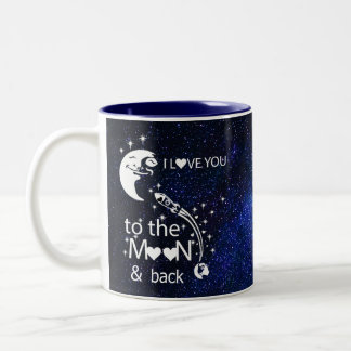 I love you to the moon & back - Two-Tone coffee mug