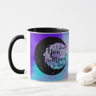 I love you to the moon & back | Watercolor Mug