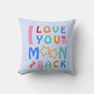 I love you to the Moon & Back-You Got This-blue Cushion