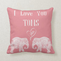 I LOVE YOU TONS/Elephant Art/Wedding Personalised