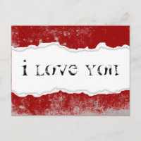 i love you torn paper