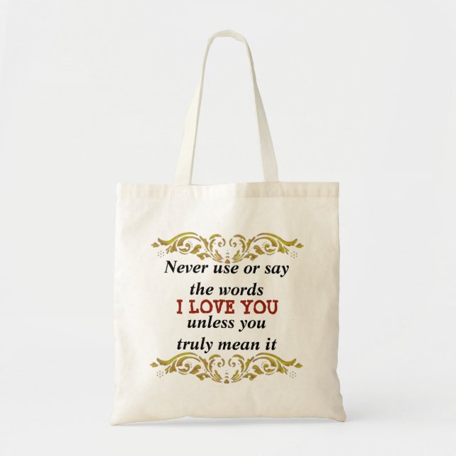 I Love You Tote Bag (Front)