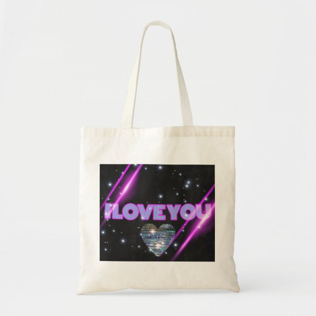 I love you tote :) bag (Front)