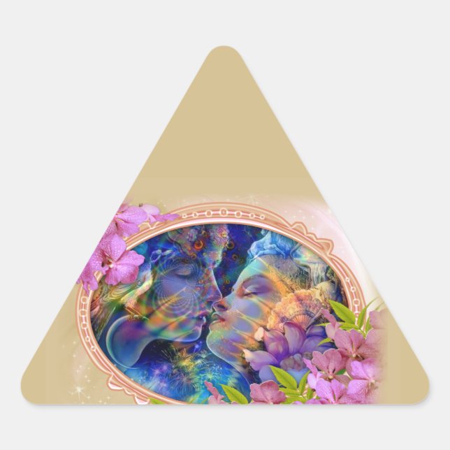 I love you triangle sticker (Front)