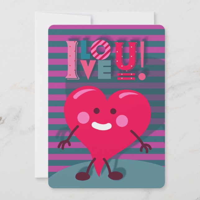 I Love You! Truly I Do! | You Customise Valentine Holiday Card (Front)