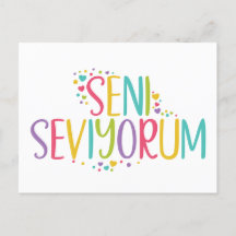 I love you Turkish Seni Seviyorum rainbow