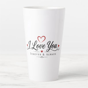 I Love You Typography Design Latte Mug