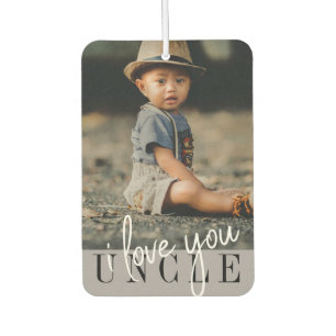 I Love You Uncle Custom Photo Car Air Freshener