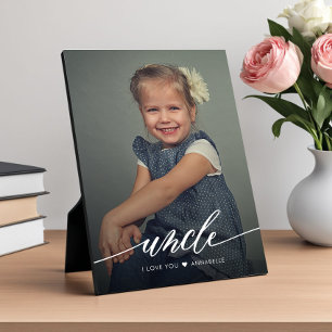 I Love You Uncle   Modern Photo Collage Plaque