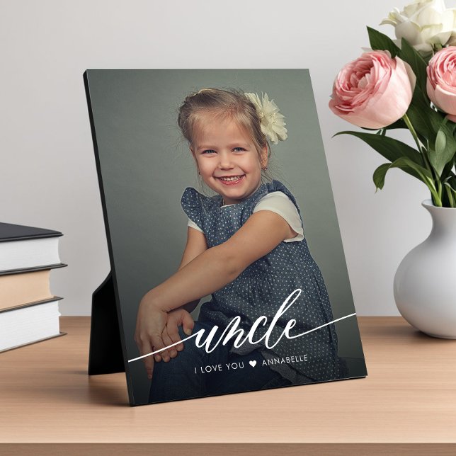 I Love You Uncle | Modern Photo Collage Plaque (Creator Uploaded)