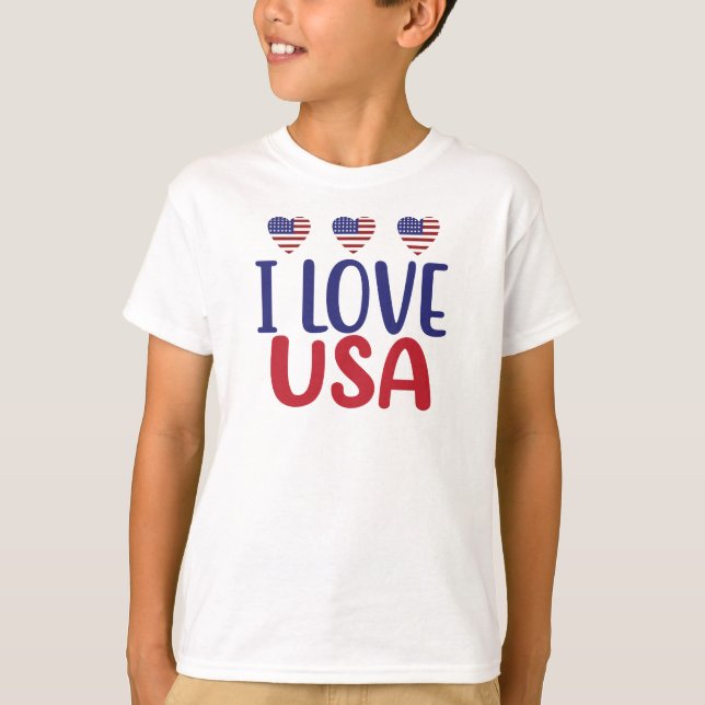 I Love You USA-65789 T-Shirt (Front)