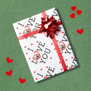 "I love you" Valentine custom photo Wrapping Paper