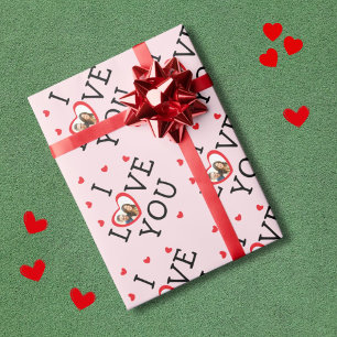 "I love you" Valentine custom photo Wrapping Paper