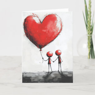I Love You Valentine Digital Art Holiday Card