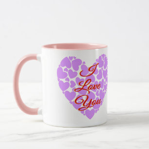 I Love You Valentine Hearts Mug