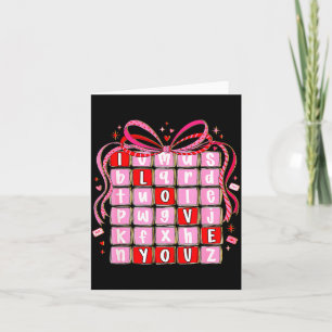 I Love You Valentine Kids Preppy Valentine's Day L Card