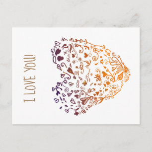 I Love You Valentine Postcard