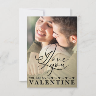 I love You Valentine’s Day Photo  Thank You Card