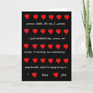 'I Love You' Valentines Card (Hugh Grant style)