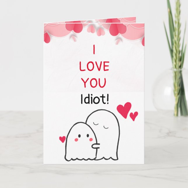 i love you valentines day greeting card (Front)