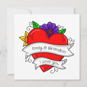 I Love You   Valentine's Day or Annviersary Holiday Card