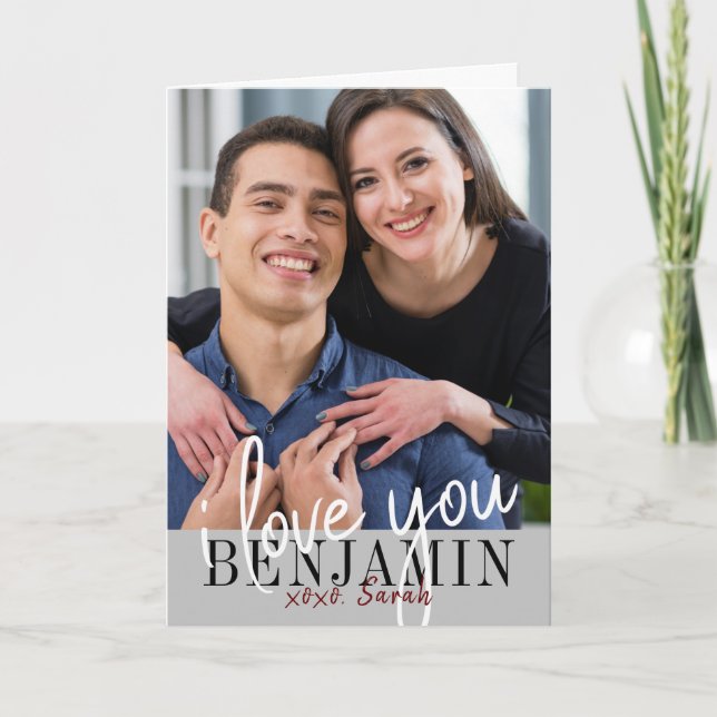 I Love You Valentine's Day Photo Card (Front)