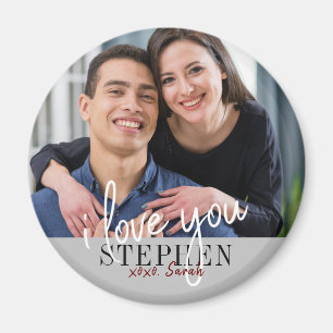 I Love You Valentine's Day Photo Magnet