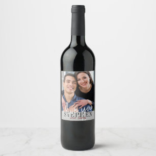 I Love You Valentine's Day Photo Wine Label