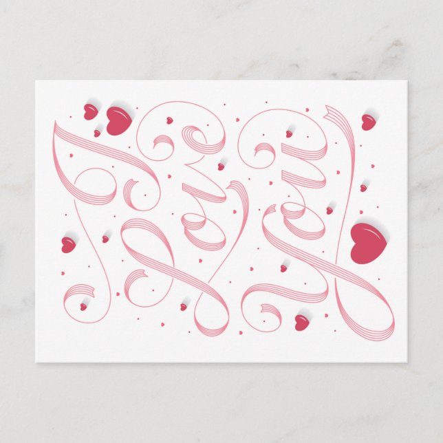I LOVE YOU / Valentine's Day Postcard (Front)