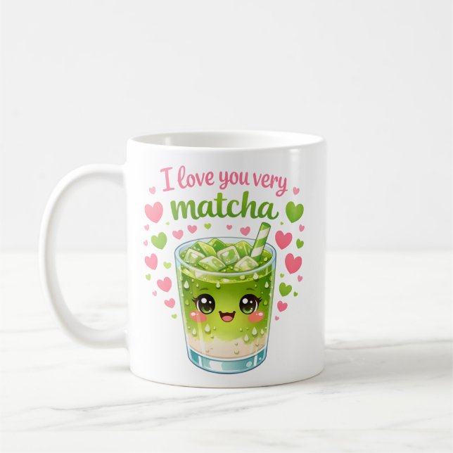 I Love You Very Matcha Cute Mug (Left)