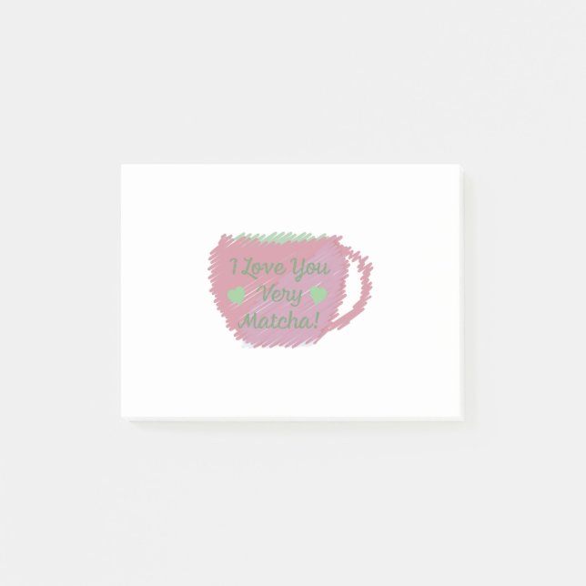 I Love You Very Matcha Post-it Notes (Front)