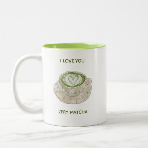 I Love You Very Matcha Two-Tone Coffee Mug