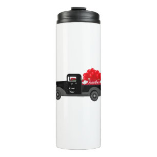I Love You! Vintage Truck Thermal Tumbler Glass