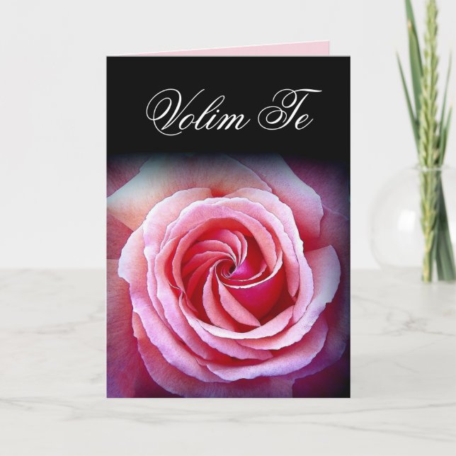 I LOVE YOU Volim Te Croatian Card (Front)