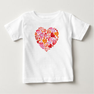 I love you watercolor hearts baby T-Shirt