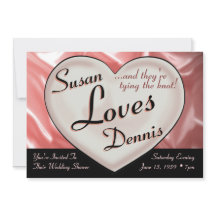I Love You Wedding Engagement Shower Invitations