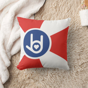 I Love You, Wichita Flag Cushion